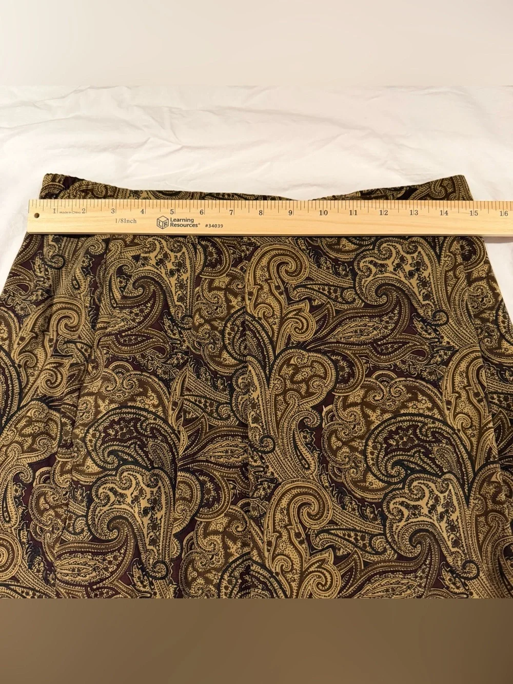 Tabi  Paisley Pencil Skirt in Brown